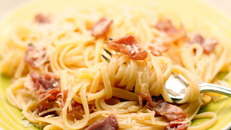 Рецепт спагетти карбонара с пармской ветчиной