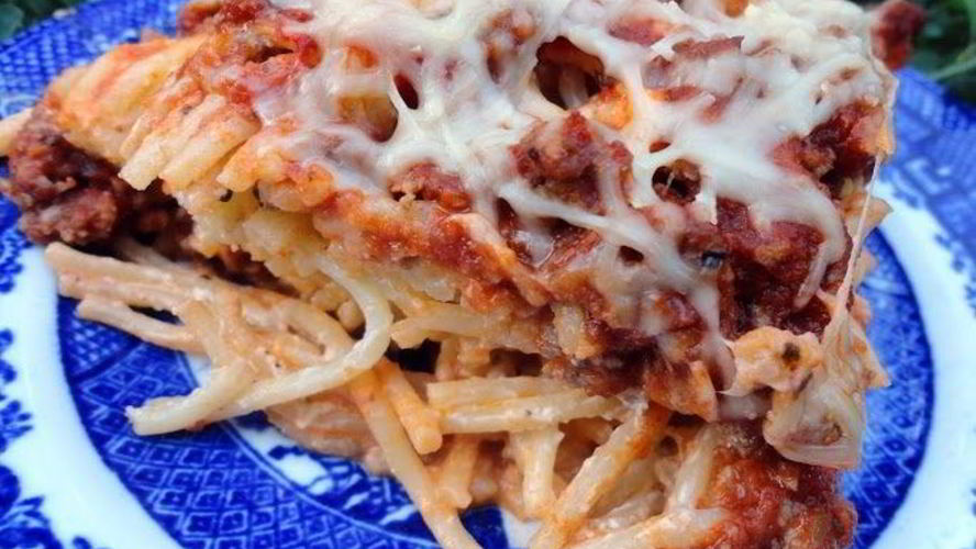 Рецепт спагетти с фаршем и сыром