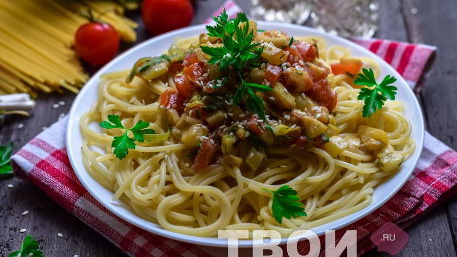 Рецепт спагетти с кабачками