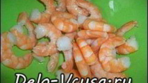 спагетти с креветками и цукини