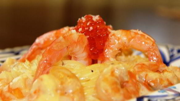 Рецепт Спагетти с креветками в чесночно-сливочном соусе