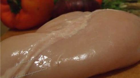 спагетти с курицей и запеченными перцами