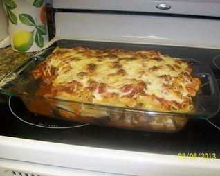 Запеченные Ригатони с баклажанами и итальянскими сосисками