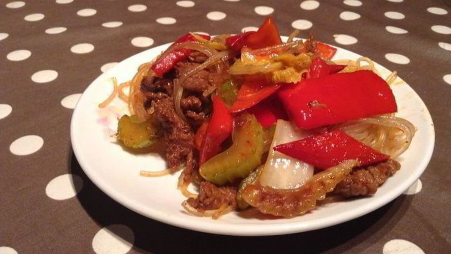 Рецепт жаренаи лаши по-с китайски мясома