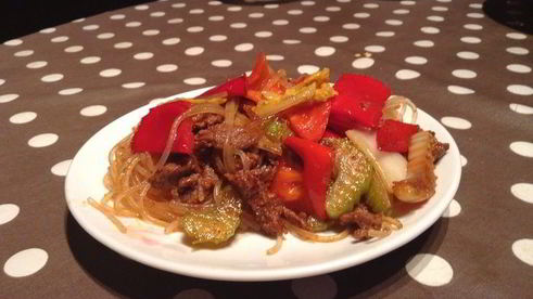 жареная лаша по-китайски с мясом