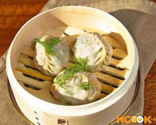 Манты с грибами