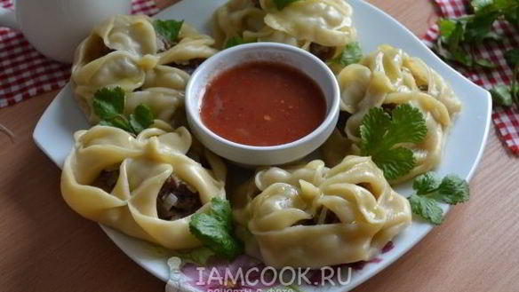 Рецепт Мантов в пароварке