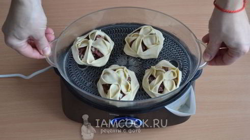 манты в пароварке
