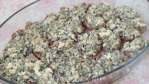 мясо по-французски с грибами