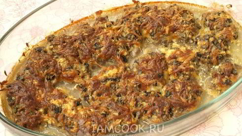 мясо по-французски с грибами