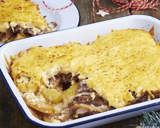 Мясо по-французски с картофелем