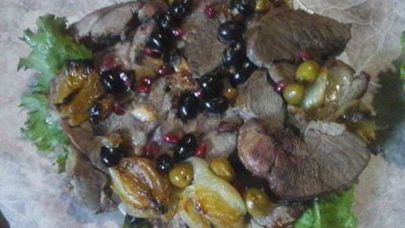 Рецепт Бараньей ноги запеченной с сулугуни