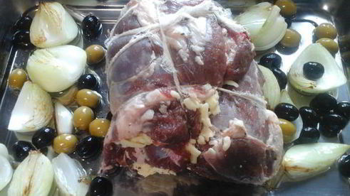 баранья нога запеченная с сулугуни