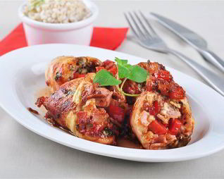 Фаршированные куриные ножки с грибами