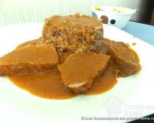 Говядина, тушеная в квасе