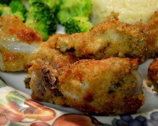 Хрустящие куриные крылышки в сливочном масле