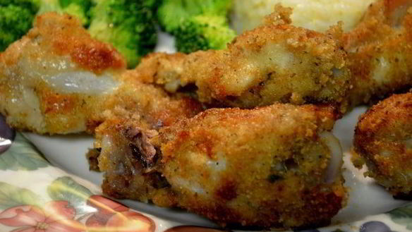 Рецепт Хрустящих куриных крылышек в сливочном масле