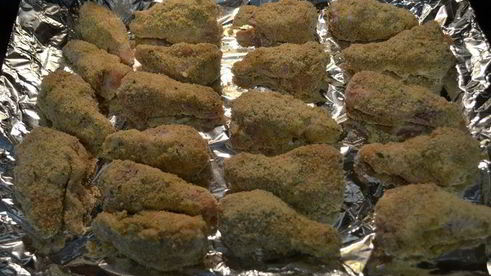 хрустящие куриные крылышки в сливочном масле