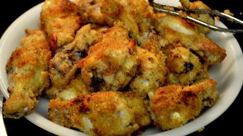 хрустящие куриные крылышки в сливочном масле