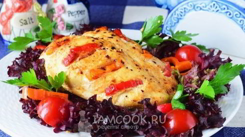 куриная грудка с болгарским перцем в духовке