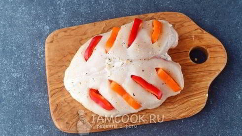 куриная грудка с болгарским перцем в духовке