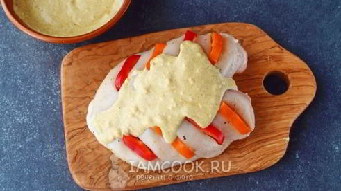 куриная грудка с болгарским перцем в духовке