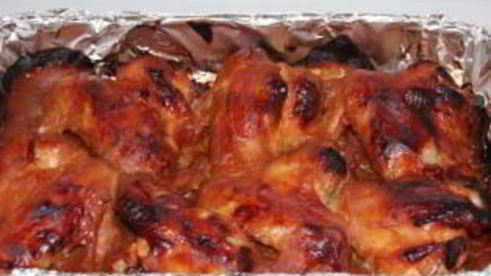 куриные крылышки под соусом