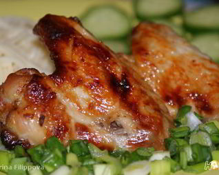 Куриные крылышки в апельсиновой глазури