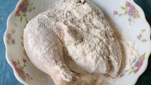 куриные окорочка в сырно-кунжутной панировке