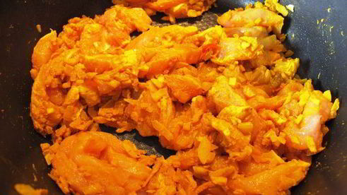 курица карри с рисом