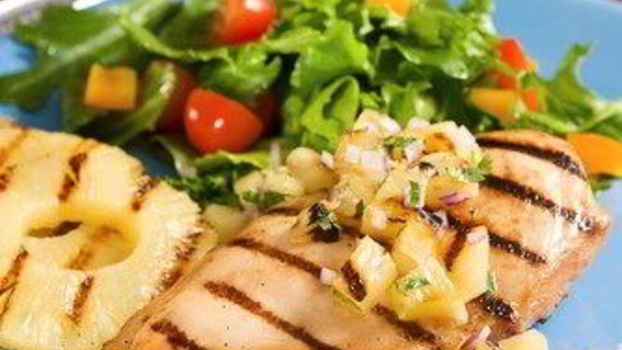 Рецепт курицы с ананасома ны гриле