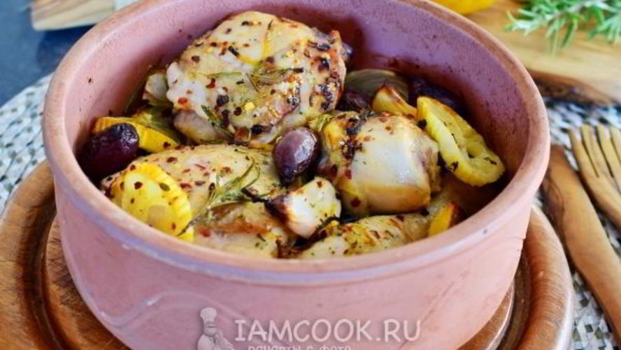 Рецепт курицы с лимоном и розмарином по-гречески