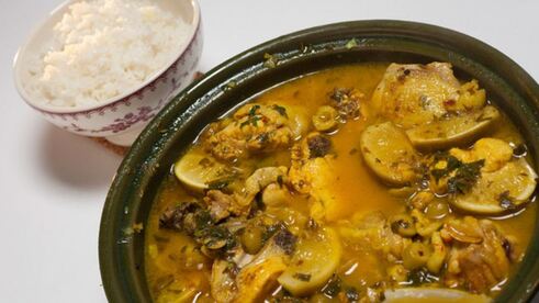 курица с соленым лимоном