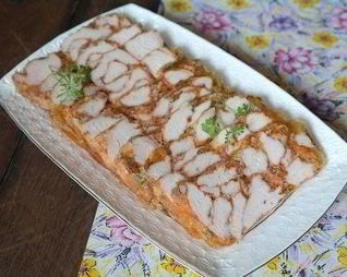 Мраморное мясо из куринного филе