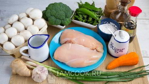 му гу гай пан — курица с грибами по-китайски