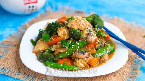 му гу гай пан — курица с грибами по-китайски