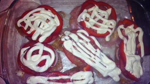 отбивная из индейки под овощами