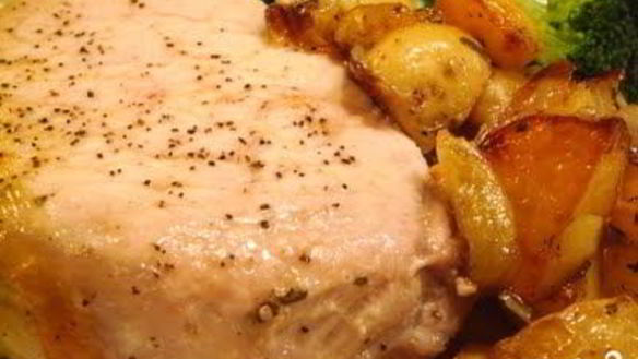 Рецепт Отбивных с картошкой в духовке