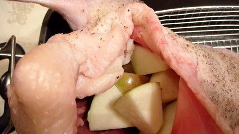 праздничная утка с яблоками