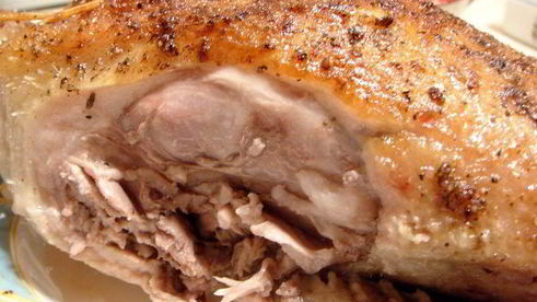 праздничная утка с яблоками