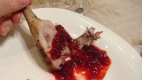 праздничная утка с яблоками