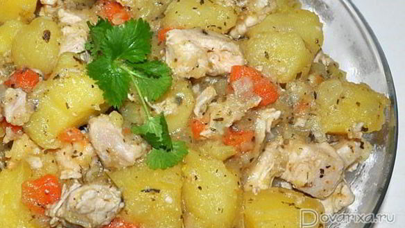 Рецепт Тушеной курицы с прованскими травами и овощами