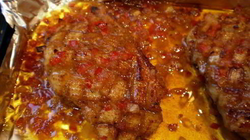 утиная грудка в малиновом маринаде