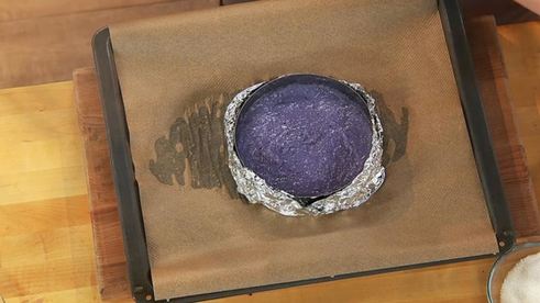 утиная ножка с фиолетовой коврижкой