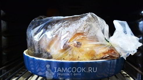 утка, фаршированная рисом и грибами