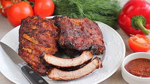 запеченные свиные ребрышки