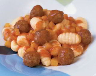 Ньокки с фрикадельками