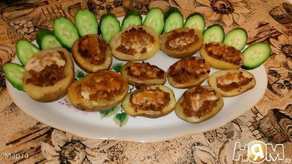 Рецепт Фаршированных картофельных лодочек