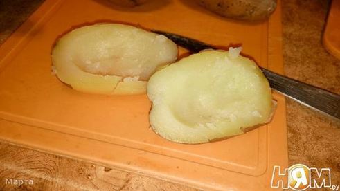 фаршированные картофельные лодочки