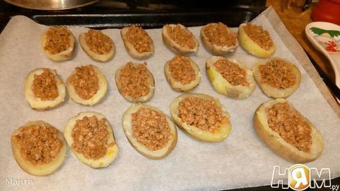 фаршированные картофельные лодочки